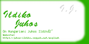 ildiko juhos business card